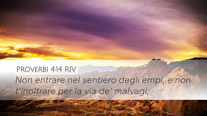 Proverbi 4:14 RIV Bible Verse Image