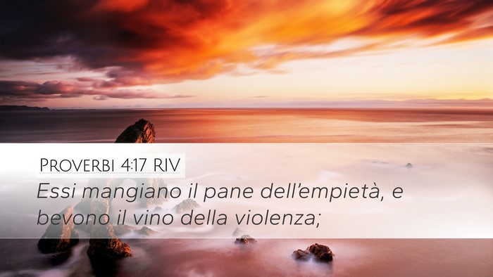 Proverbi 4:17 RIV Bible Verse Image