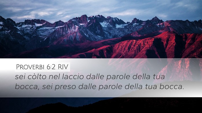 Proverbi 6:2 RIV Bible Verse Image