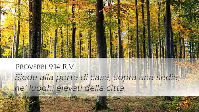 Proverbi 9:14 RIV Bible Verse Image