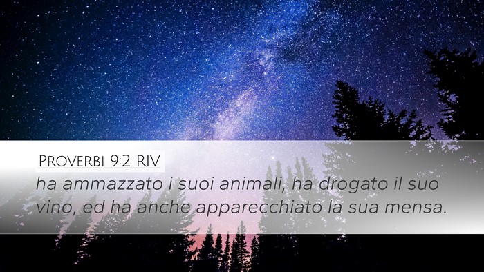 Proverbi 9:2 RIV Bible Verse Image