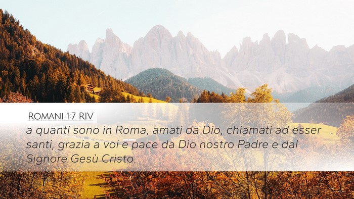 Romani 1:7 RIV Bible Verse Image