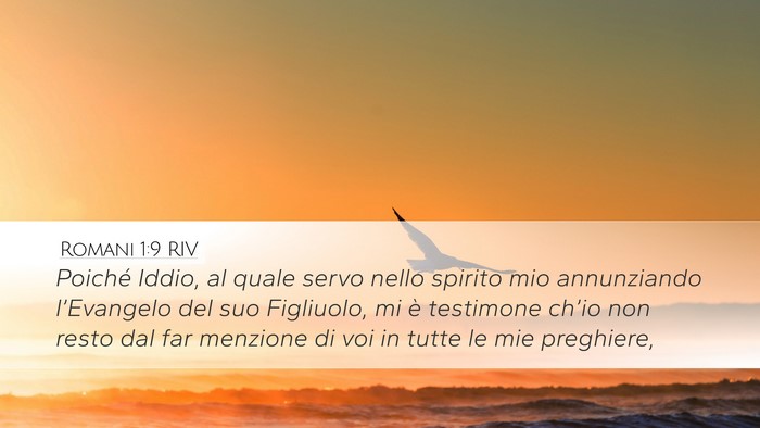 Romani 1:9 RIV Bible Verse Image