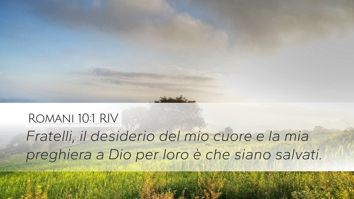 Romani 10:1 RIV Bible Verse Image