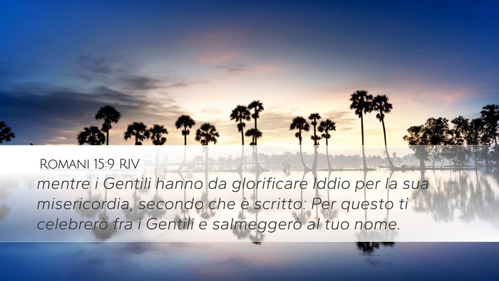 Romani 15:9 RIV Bible Verse Image