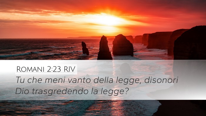 Romani 2:23 RIV Bible Verse Image