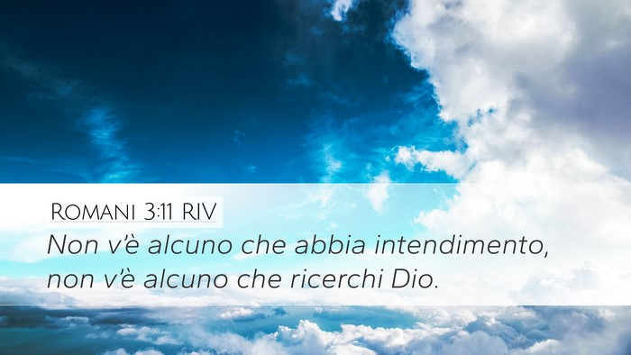 Romani 3:11 RIV Bible Verse Image