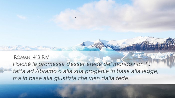 Romani 4:13 RIV Bible Verse Image