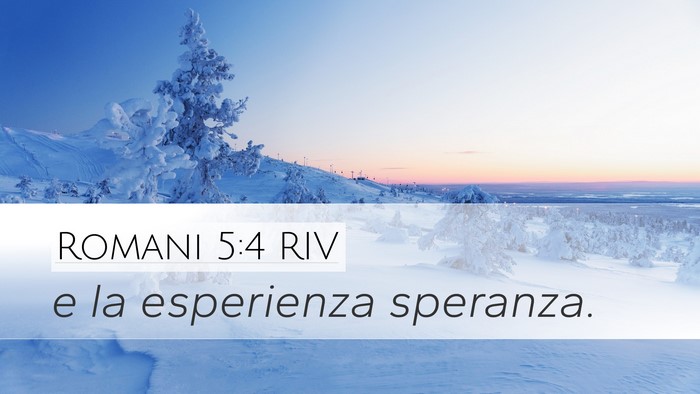 Romani 5:4 RIV Desktop Wallpaper - e la esperienza - Desktop Bible Verse Wallpaper