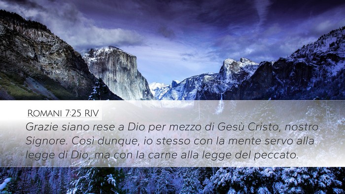 Romani 7:25 RIV Bible Verse Image