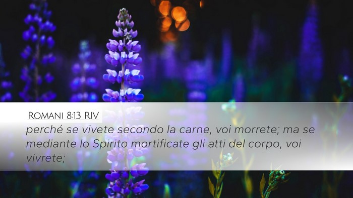 Romani 8:13 RIV Bible Verse Image
