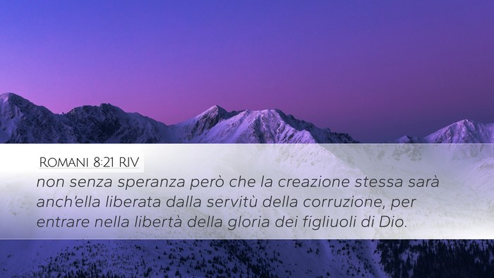 Romani 8:21 RIV Bible Verse Image