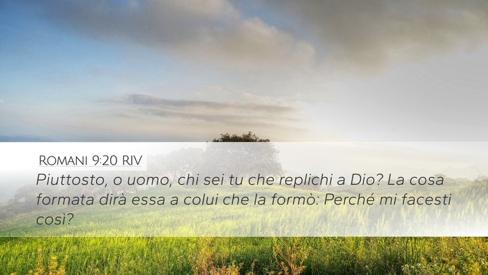 Romani 9:20 RIV Bible Verse Image