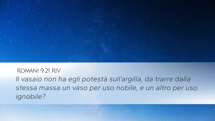 Romani 9:21 RIV Bible Verse Image