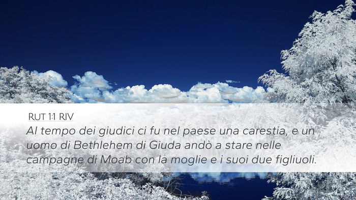 Rut 1:1 RIV Desktop Wallpaper - Al tempo dei giudici ci fu nel paese una - Desktop Bible Verse Wallpaper