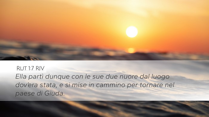 Rut 1:7 RIV Desktop Wallpaper - Ella partì dunque con le sue due nuore dal luogo - Desktop Bible Verse Wallpaper