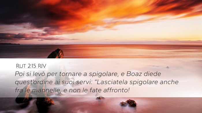Rut 2:15 RIV Desktop Wallpaper - Poi si levò per tornare a spigolare, e Boaz - Desktop Bible Verse Wallpaper