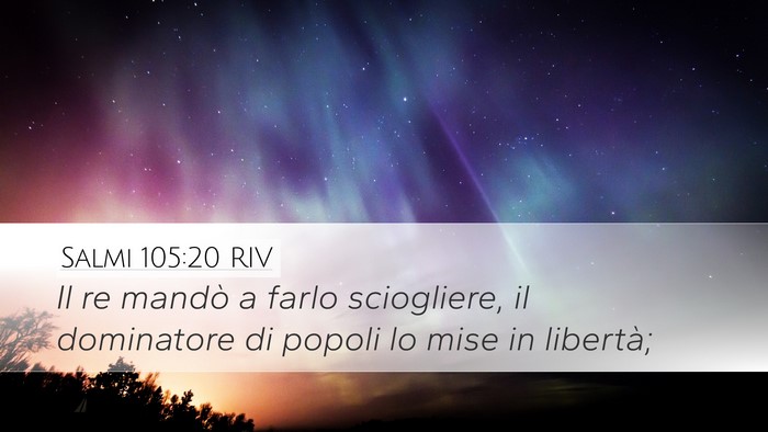 Salmi 105:20 RIV Desktop Wallpaper - Il re mandò a farlo sciogliere, il dominatore di - Desktop Bible Verse Wallpaper