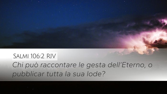 Salmi 106:2 RIV Bible Verse Image