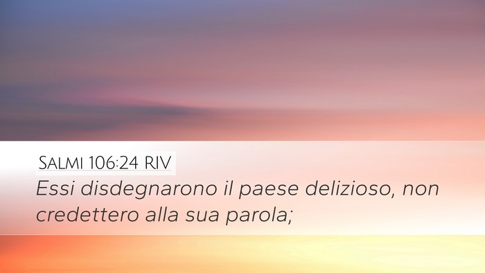 Salmi 106:24 RIV Bible Verse Image