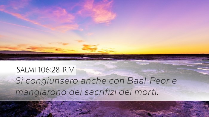 Salmi 106:28 RIV Bible Verse Image