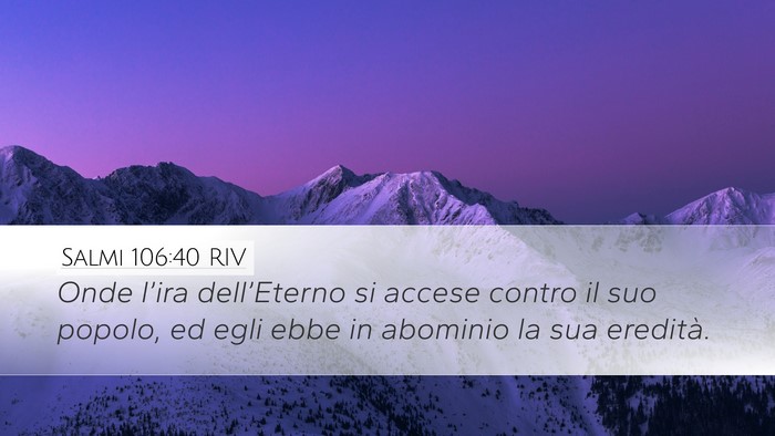 Salmi 106:40 RIV Bible Verse Image