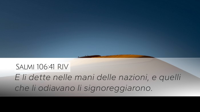 Salmi 106:41 RIV Bible Verse Image