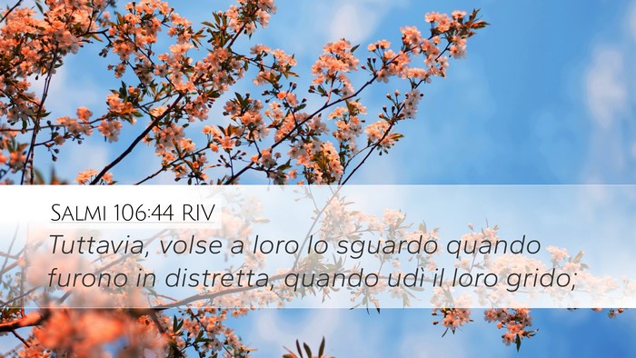 Salmi 106:44 RIV Bible Verse Image