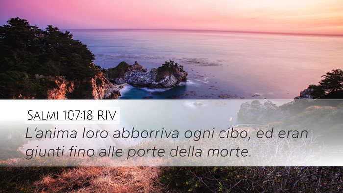 Salmi 107:18 RIV Bible Verse Image
