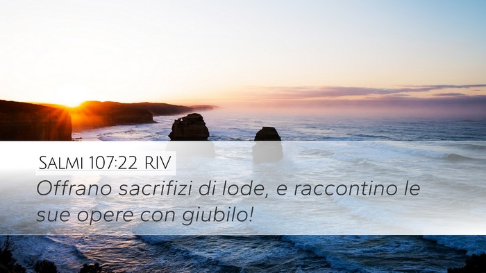 Salmi 107:22 RIV Bible Verse Image