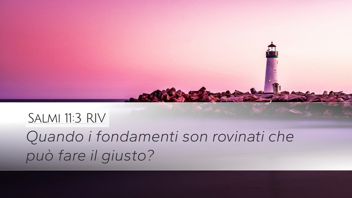 Salmi 11:3 RIV Desktop Wallpaper - Quando i fondamenti son rovinati che può fare il - Desktop Bible Verse Wallpaper