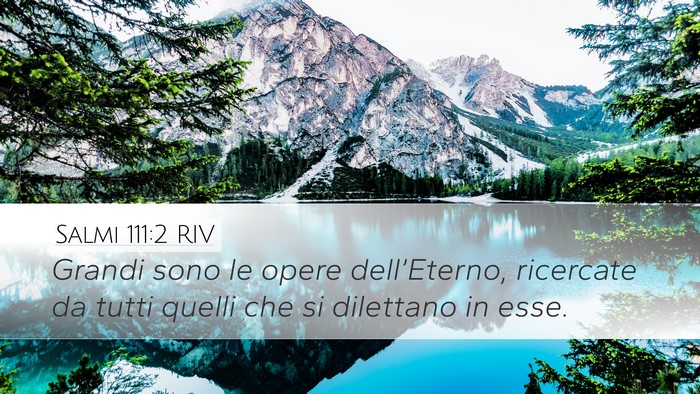 Salmi 111:2 RIV Bible Verse Image