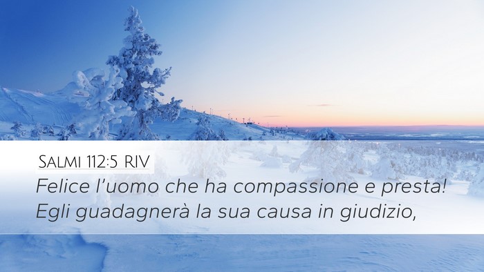Salmi 112:5 RIV Bible Verse Image