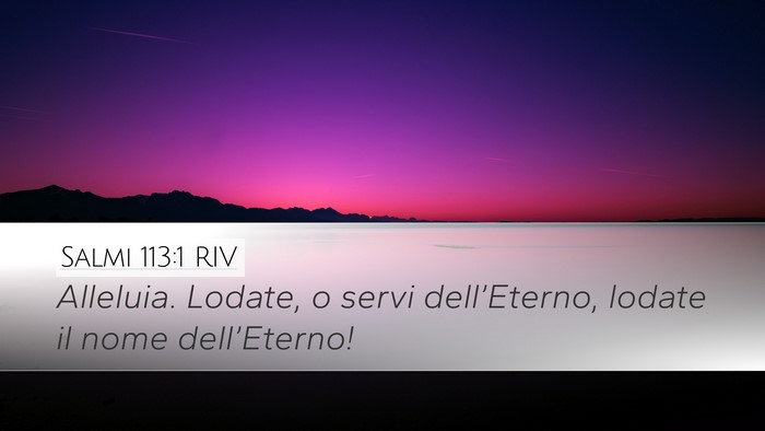 Salmi 113:1 RIV Bible Verse Image