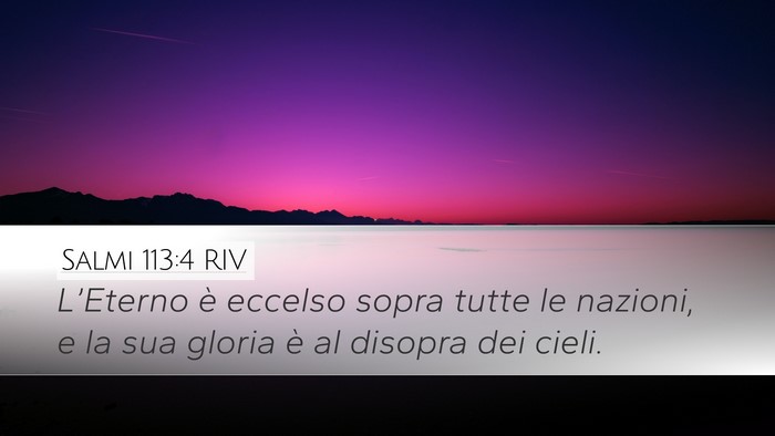 Salmi 113:4 RIV Bible Verse Image
