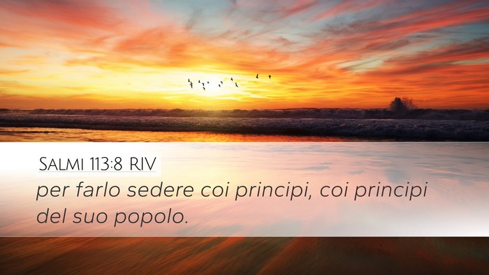 Salmi 113:8 RIV Desktop Wallpaper - per farlo sedere coi principi, coi principi del - Desktop Bible Verse Wallpaper