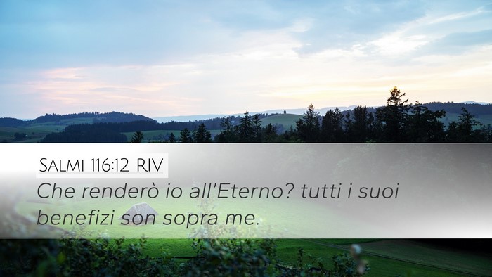 Salmi 116:12 RIV Bible Verse Image
