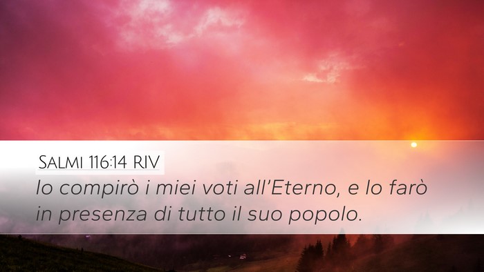 Salmi 116:14 RIV Bible Verse Image