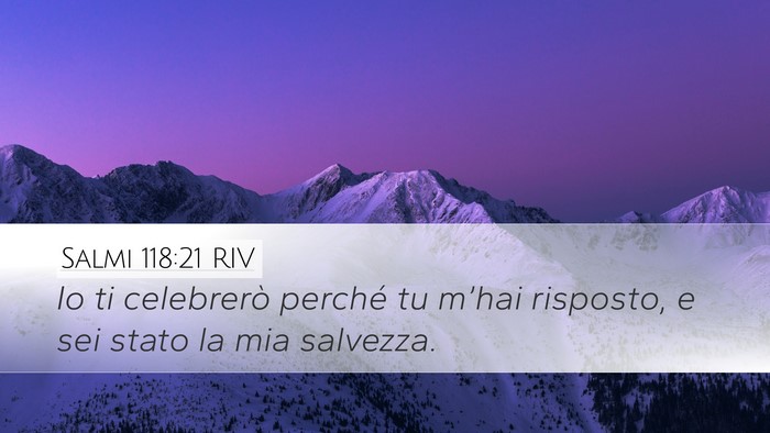 Salmi 118:21 RIV Bible Verse Image