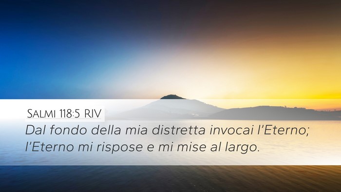 Salmi 118:5 RIV Bible Verse Image