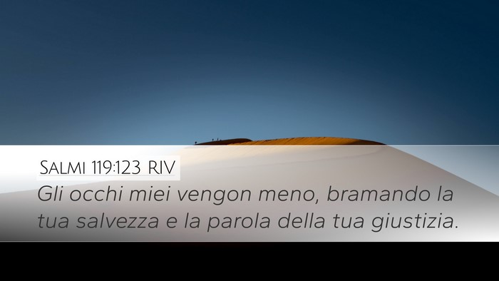 Salmi 119:123 RIV Bible Verse Image