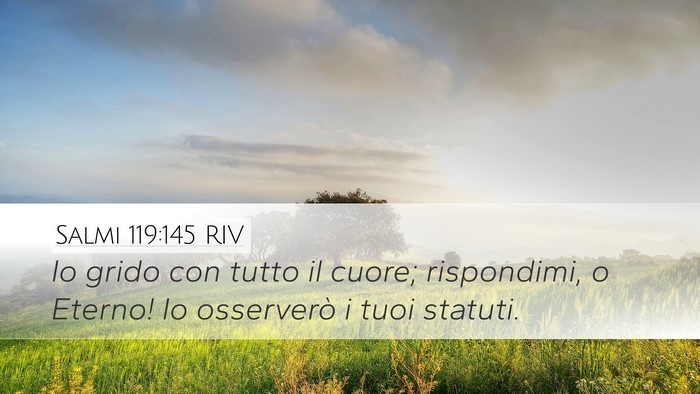 Salmi 119:145 RIV Bible Verse Image