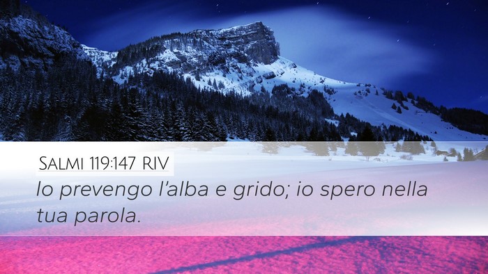 Salmi 119:147 RIV Bible Verse Image