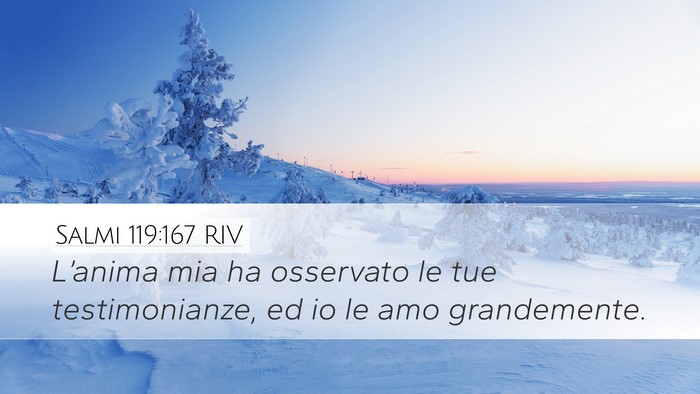 Salmi 119:167 RIV Bible Verse Image