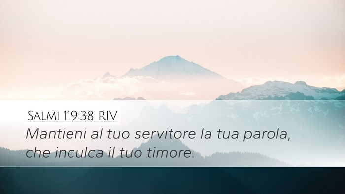 Salmi 119:38 RIV Bible Verse Image