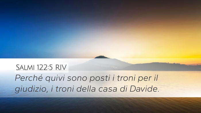 Salmi 122:5 RIV Bible Verse Image
