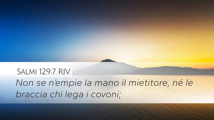 Salmi 129:7 RIV Bible Verse Image