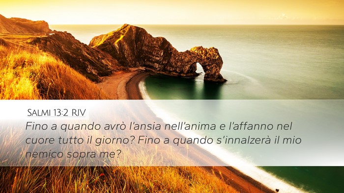 Salmi 13:2 RIV Desktop Wallpaper - Fino a quando avrò l’ansia nell’anima e - Desktop Bible Verse Wallpaper
