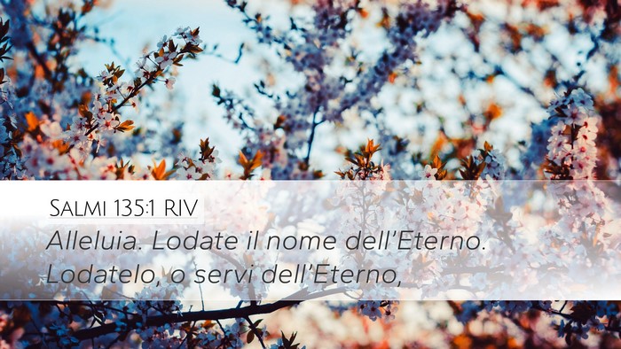 Salmi 135:1 RIV Bible Verse Image