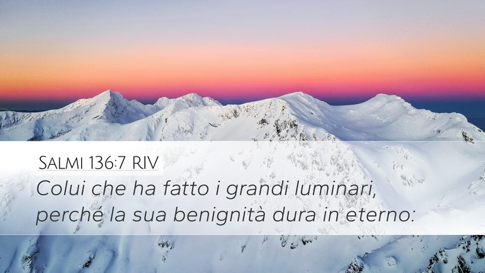 Salmi 136:7 RIV Bible Verse Image